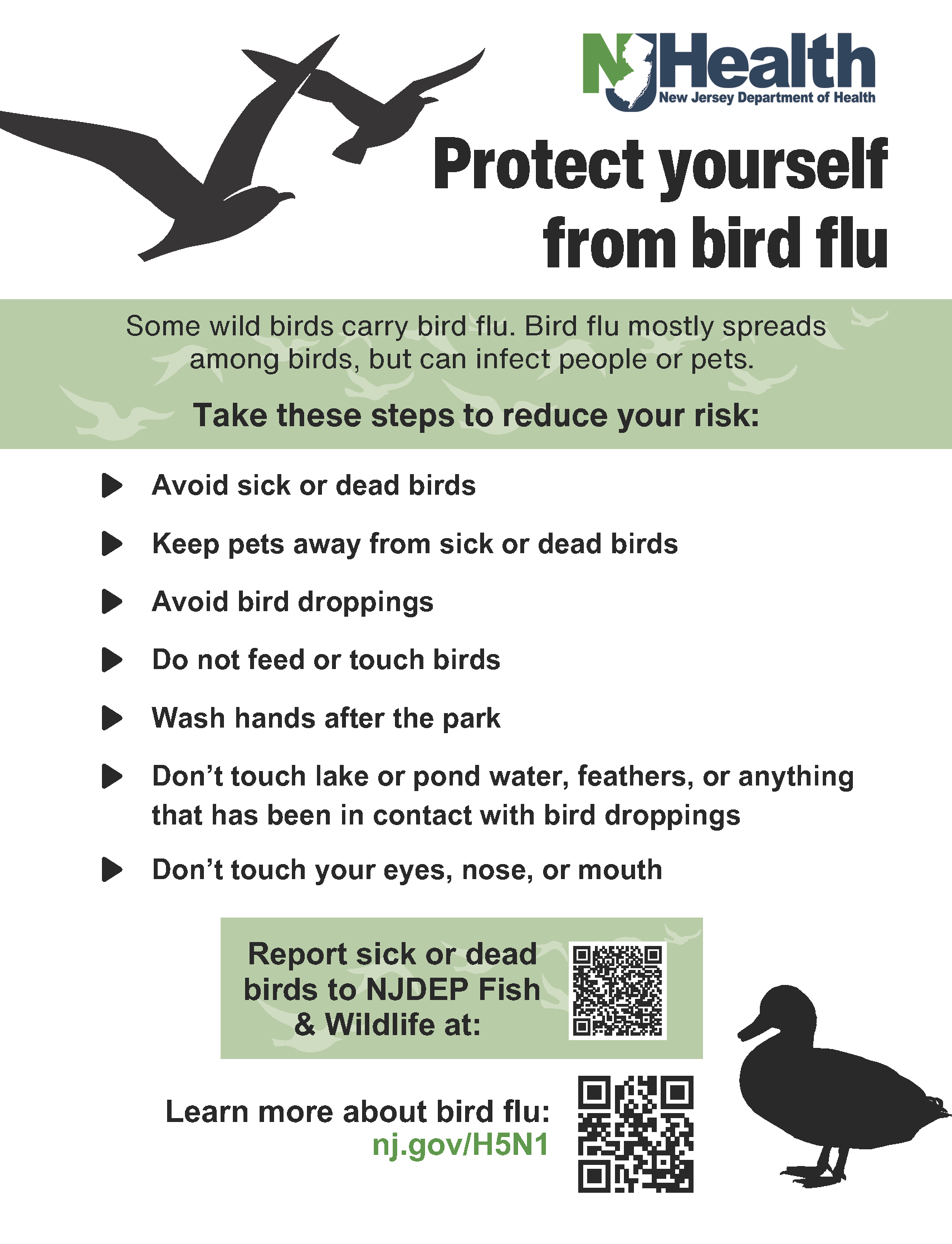 NJDOH Bird Flu Signage