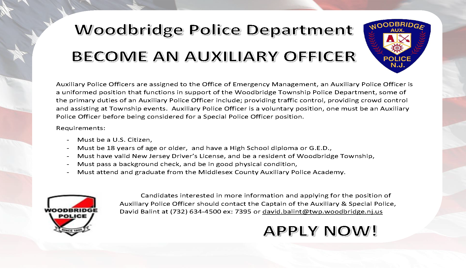 WPD Auxiliary - Ad (poster)