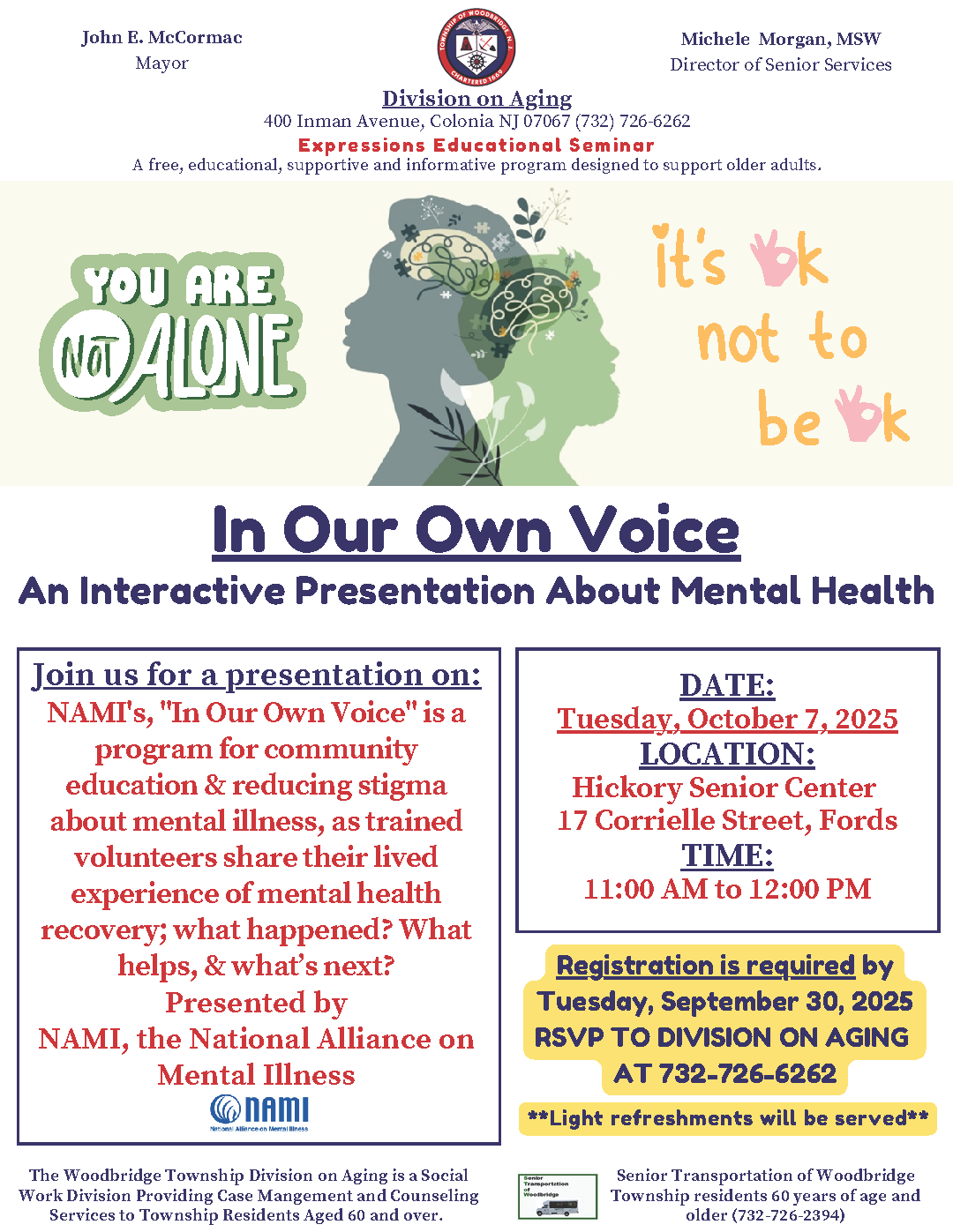 NAMI OCT 7 Hickory Expressions In Our Own Voice-
