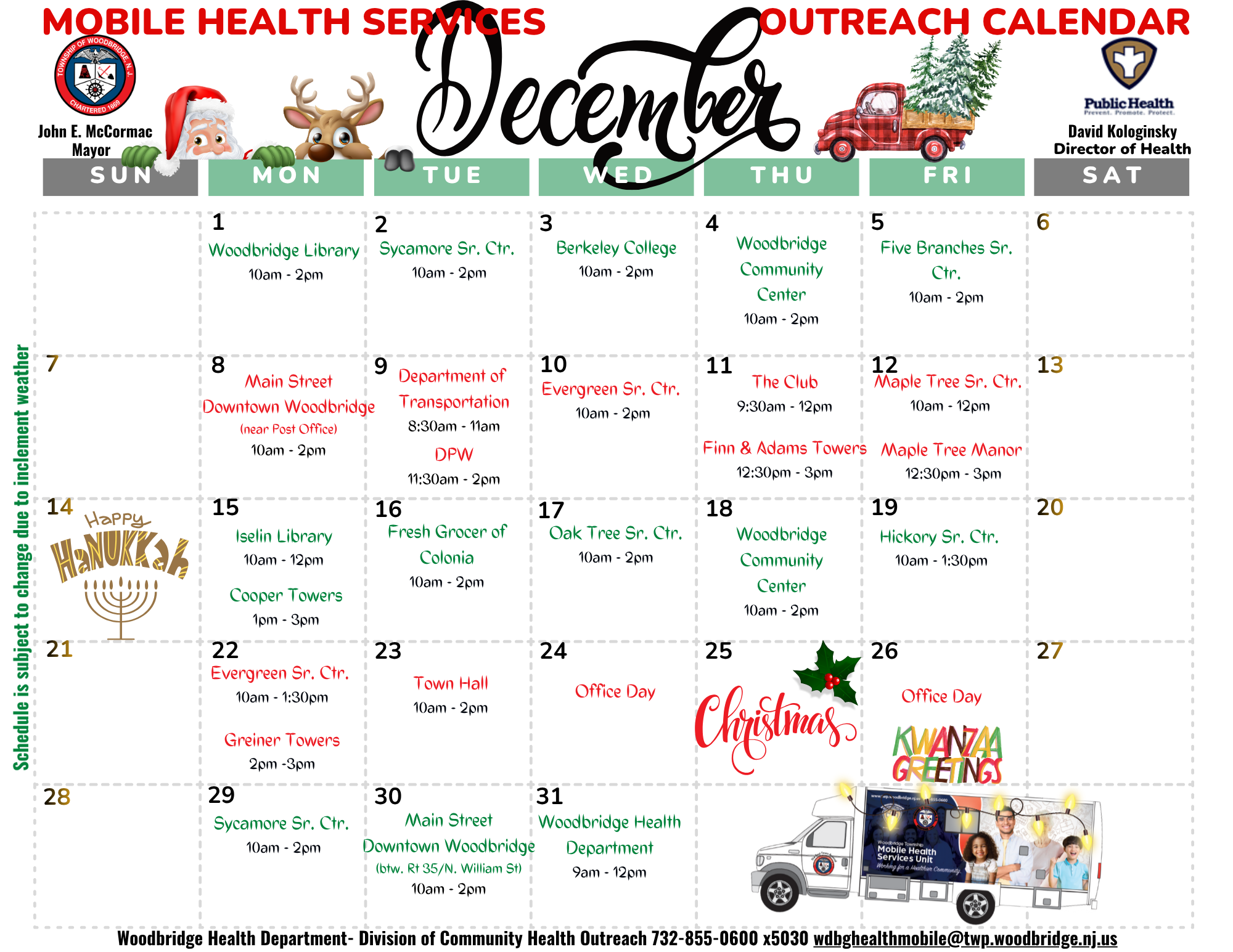 Community  Outreach  - Mobile Health -December 2025